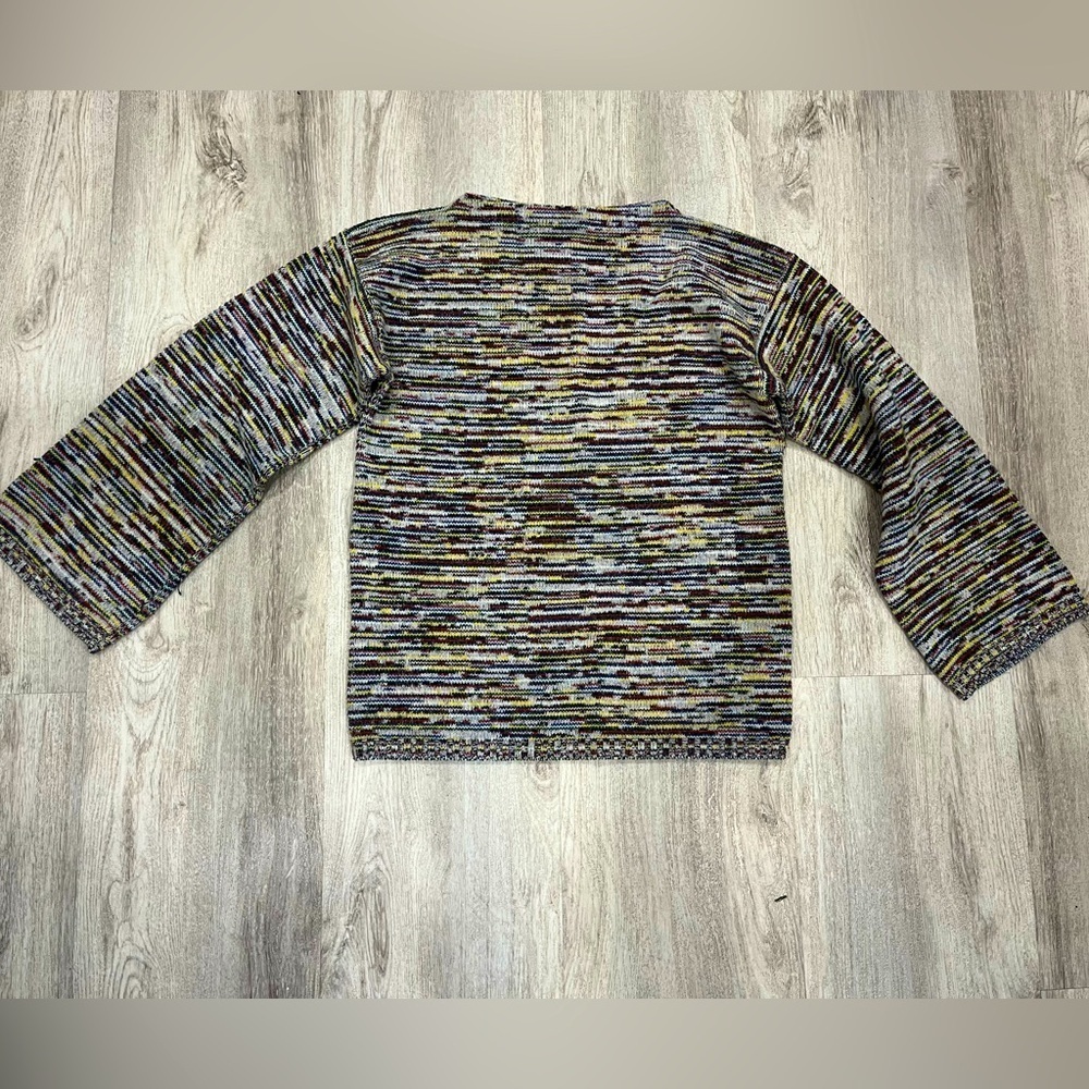 Vintage Multicolor Knit Sweater 100% Wintuk Orlon‎ Acrylic